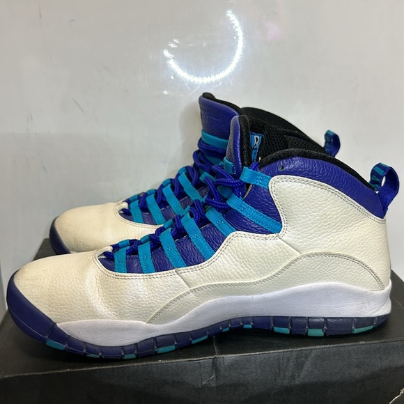 Air Jordan retro 10 white/Concord – blue Lagoon – black. - Picture 2 of 8